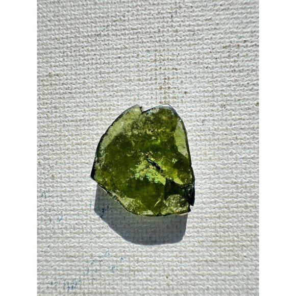19 cts. Green Tourmaline Natural Crystal Slice - Custom Cabochon #9 - Picture 4 of 7